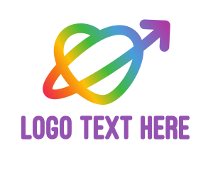 Pride - Rainbow Arrow Loop logo design