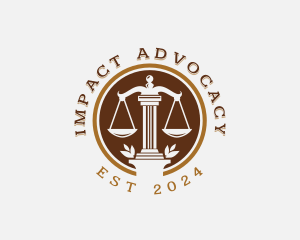 Justice Law Pillar logo design