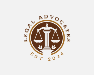 Justice Law Pillar logo design