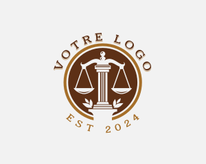 Equality - Justice Law Pillar logo design
