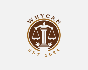 Legislative - Justice Law Pillar logo design