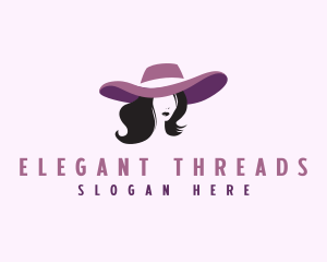 Fashion Hat Woman logo design