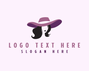 Woman - Fashion Hat Woman logo design