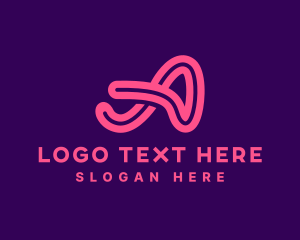Web - Creative Tech Agency Letter A logo design