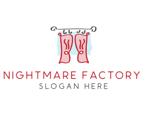 Red Window Curtains logo design