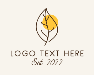 Ecology - Nature Autumn Leaf logo design