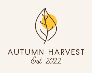 Nature Autumn Leaf  logo design