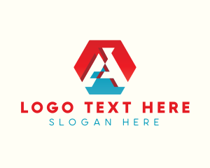 Telecommunications - Hexagon Tech Letter A logo design
