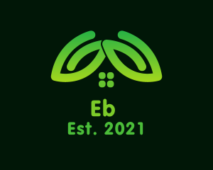 Herbal - Green Eco Leaf Home logo design