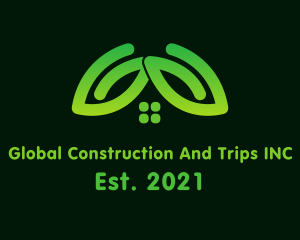Research - Green Eco Leaf Home logo design