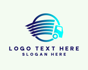 Fast Logistics Truck Logo