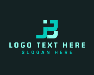 Letter Jb - Media Tech Digital logo design