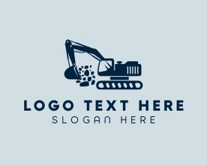 Excavator - Industrial Contractor Excavator logo design