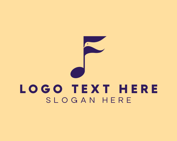 Music Lessons - Bird Song Music logo design