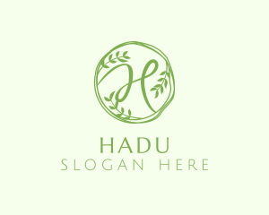 Tree - Green Herbal Letter H logo design