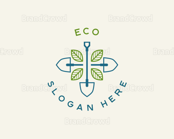 Organic Shovel Leaf Logo