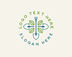 Gardening - Organic Shovel Leaf logo design