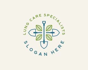 Organic Shovel Leaf  logo design