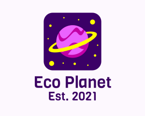 Colorful Saturn Planet logo design