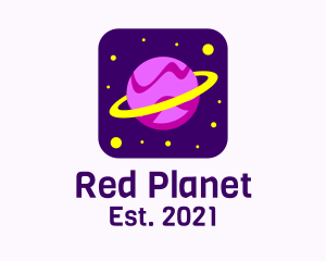 Colorful Saturn Planet logo design