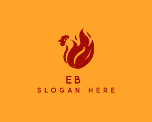 Fire Chicken Barbecue Logo