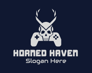 Horned - Horned Skull Controller logo design