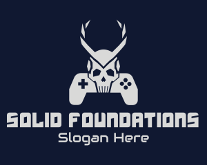 Counter Strike - Horned Skull Controller logo design