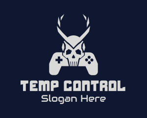 Horned Skull Controller logo design