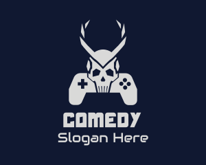 Counter Strike - Horned Skull Controller logo design