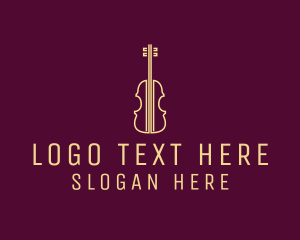 String - Classical Violin Music logo design