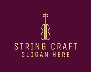 String - Classical Violin Music logo design