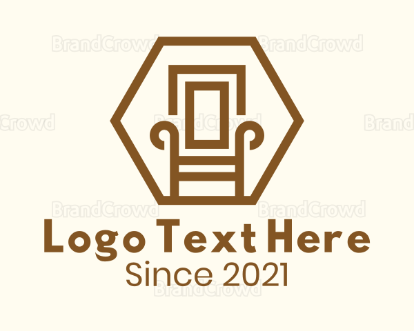 Wooden Armchair Furniture Logo