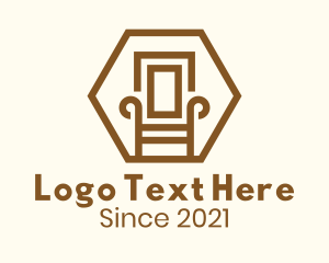 Seat - Wooden Armchair Furniture logo design