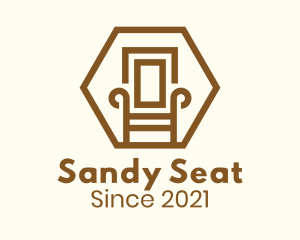 Wooden Armchair Furniture logo design