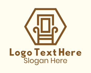 Wooden Armchair Furniture Logo