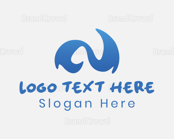 Abstract Blue Wave Logo