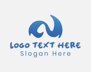 Surf - Abstract Blue Wave logo design