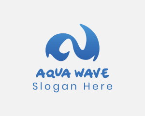 Abstract Blue Wave logo design