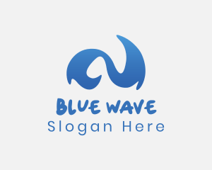 Abstract Blue Wave logo design