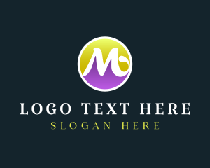 Circle - Digital Media Letter M logo design