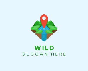 Tourism Paradise Location Logo