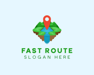 Route - Tourism Paradise Location logo design