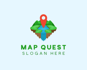 Tourism Paradise Location logo design