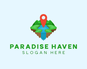 Tourism Paradise Location logo design