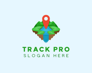 Tracker - Tourism Paradise Location logo design