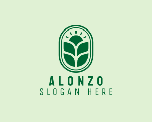 Sunset Crops Planting logo design