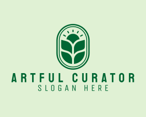 Sunset Crops Planting logo design