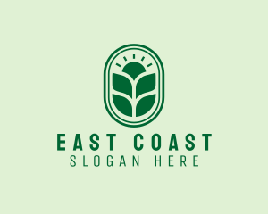 Sunset Crops Planting logo design