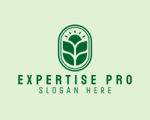 Sunset Crops Planting logo design