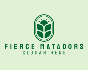 Sunset Crops Planting logo design